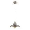 1-Light Vintage Brushed Nickel Shade Pendant with Solid Case Socket Holder by Home Decorators Collection -Outlet Home Decorators Collection Store brushed nickel home decorators collection pendant lights tnp39111 64 1000