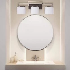 Tustna 3-Light Brushed Nickel Bathroom Vanity Light with Opal Glass Shades by Home Decorators Collection -Outlet Home Decorators Collection Store brushed nickel home decorators collection vanity lighting 20366 001 31 1000