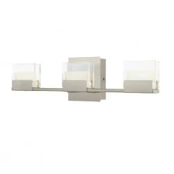VICINO 3-Light Brushed Nickel Integrated LED Bathroom Vanity Light Bar by Home Decorators Collection -Outlet Home Decorators Collection Store brushed nickel home decorators collection vanity lighting 204984a 1d 1000