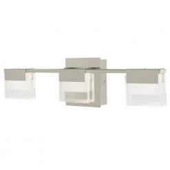 VICINO 3-Light Brushed Nickel Integrated LED Bathroom Vanity Light Bar by Home Decorators Collection