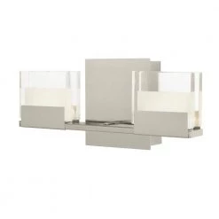 VICINO 2-Light Brushed Nickel Integrated LED Bathroom Vanity Light Bar by Home Decorators Collection -Outlet Home Decorators Collection Store brushed nickel home decorators collection vanity lighting 205115a 1d 1000