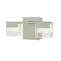 VICINO 2-Light Brushed Nickel Integrated LED Bathroom Vanity Light Bar by Home Decorators Collection