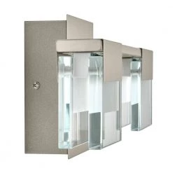 VICINO 2-Light Brushed Nickel Integrated LED Bathroom Vanity Light Bar by Home Decorators Collection -Outlet Home Decorators Collection Store brushed nickel home decorators collection vanity lighting 205115a 77 1000