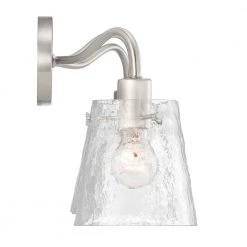 Archdale 3-Light Brushed Nickel Vanity Light with Clear Water Glass by Home Decorators Collection -Outlet Home Decorators Collection Store brushed nickel home decorators collection vanity lighting 7985hdcbn 1d 1000