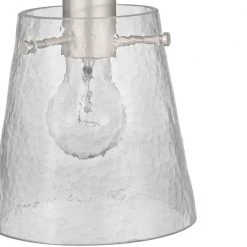 Archdale 3-Light Brushed Nickel Vanity Light with Clear Water Glass by Home Decorators Collection -Outlet Home Decorators Collection Store brushed nickel home decorators collection vanity lighting 7985hdcbn 4f 1000