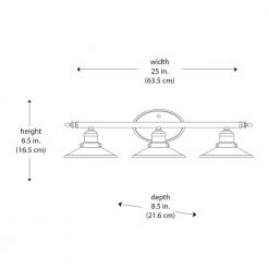 Glenhurst 25 in. 3-Light Brushed Nickel Farmhouse Bathroom Vanity Light Fixture with Metal Shades by Home Decorators Collection 21 Glenhurst 25 in. 3-Light Brushed Nickel Farmhouse Bathroom Vanity Light Fixture with Metal Shades by Home Decorators Collection -Outlet Home Decorators Collection Store brushed nickel home decorators collection vanity lighting hd 8003 bn fa 1000