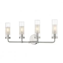Taspen 30 in. 4-Light Brushed Nickel Vanity Light by Home Decorators Collection -Outlet Home Decorators Collection Store brushed nickel home decorators collection vanity lighting hdli004 4f 1000