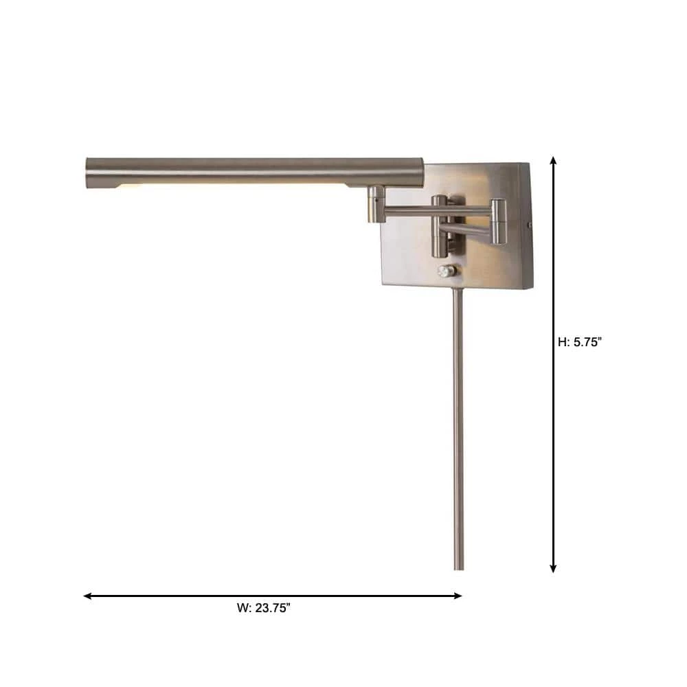 11-Watt Brushed Nickel LED Dual Wall Mount Wall Sconce by Home Decorators Collection 6 11-Watt Brushed Nickel LED Dual Wall Mount Wall Sconce by Home Decorators Collection - Image 4