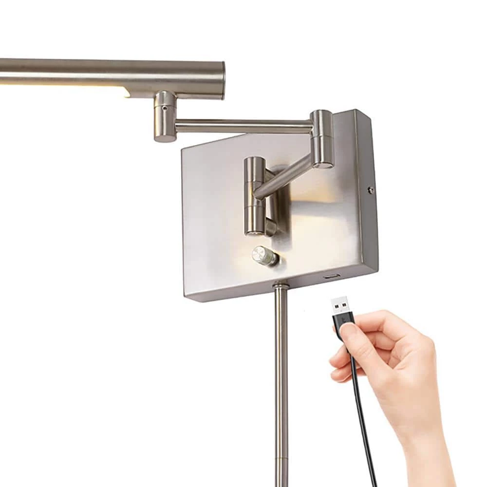 11-Watt Brushed Nickel LED Dual Wall Mount Wall Sconce by Home Decorators Collection 8 11-Watt Brushed Nickel LED Dual Wall Mount Wall Sconce by Home Decorators Collection - Image 6