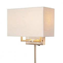 2-Light Brushed Nickel Dual Mount Wall Sconce with Fabric Shade and Bulbs Included T20 by Home Decorators Collection -Outlet Home Decorators Collection Store brushed nickel home decorators collection wall sconces 20535 003 c3 1000