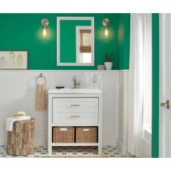 5.1 in. 1-Light Brushed Nickel Wall Sconce with Clear Glass by Home Decorators Collection -Outlet Home Decorators Collection Store brushed nickel home decorators collection wall sconces 7951hdcbn fa 1000