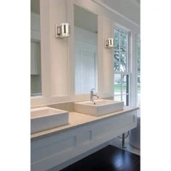 Upton Brushed Nickel LED Sconce by Home Decorators Collection -Outlet Home Decorators Collection Store brushed nickel home decorators collection wall sconces jjm3482l 4f 1000