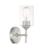 Ayelen 1-Light Brushed Nickel Indoor Wall Sconce, Modern Wall Light by Home Decorators Collection