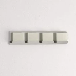 Alberson Collection 4-Light Brushed Nickel LED Vanity Light with Frosted Acrylic Shade by Home Decorators Collection -Outlet Home Decorators Collection Store brushed nickel with frosted glass home decorators collection vanity lighting 28025 hbu 1f 1000