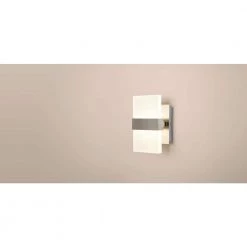 Alberson 5 in. Brushed Nickel 2-Light LED Sconce by Home Decorators Collection -Outlet Home Decorators Collection Store brushed nickel with frosted glass home decorators collection wall sconces 28616 hbur 1f 1000