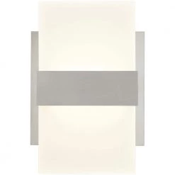 Alberson 5 in. Brushed Nickel 2-Light LED Sconce by Home Decorators Collection -Outlet Home Decorators Collection Store brushed nickel with frosted glass home decorators collection wall sconces 28616 hbur 4f 1000