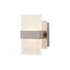Alberson 5 in. Brushed Nickel 2-Light LED Sconce by Home Decorators Collection -Outlet Home Decorators Collection Store brushed nickel with frosted glass home decorators collection wall sconces 28616 hbur 64 1000