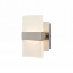 Alberson 5 in. Brushed Nickel 2-Light LED Sconce by Home Decorators Collection