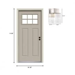 Essex 9.4 in. Brushed Nickel LED Outdoor Wall Lamp with Clear Glass Shade by Home Decorators Collection -Outlet Home Decorators Collection Store brushed nickle home decorators collection outdoor sconces hb7054a 35 a0 1000