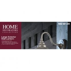 1-Light Champagne Silver Outdoor Wall Mount Barn Lantern Sconce by Home Decorators Collection -Outlet Home Decorators Collection Store champagne silver home decorators collection outdoor sconces 22999 a0 1000