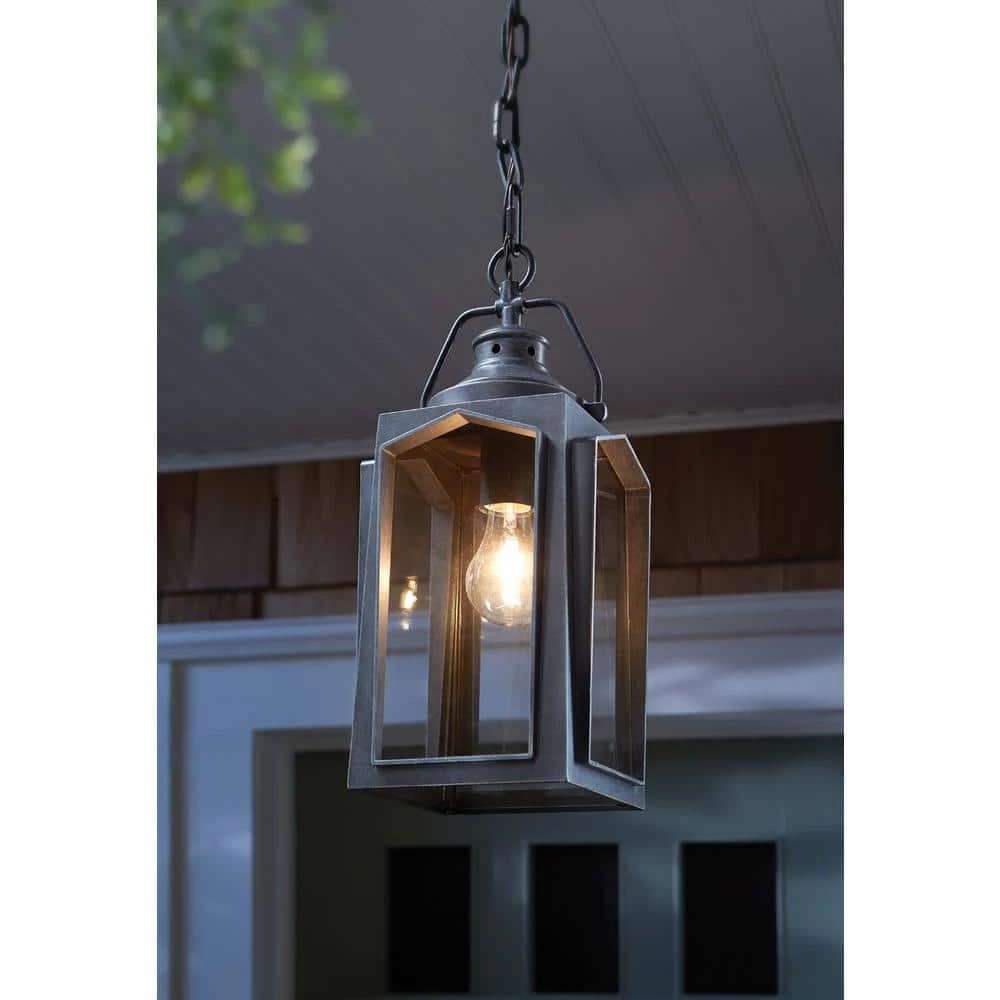 1-Light Charred Iron Medium Outdoor Hanging Pendant by Home Decorators Collection 4 1-Light Charred Iron Medium Outdoor Hanging Pendant by Home Decorators Collection - Image 2