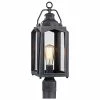 1-Light Charred Iron Outdoor Post Mount Lantern by Home Decorators Collection -Outlet Home Decorators Collection Store charred iron home decorators collection post light sets hd 1512 64 1000