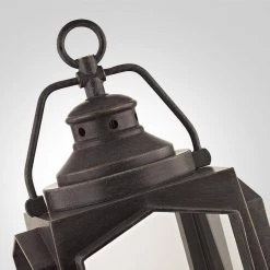 1-Light Charred Iron Outdoor Post Mount Lantern by Home Decorators Collection -Outlet Home Decorators Collection Store charred iron home decorators collection post light sets hd 1512 77 1000