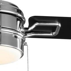 Stillmore 52 in. Integrated LED Chrome Ceiling Fan with Light Kit by Home Decorators Collection -Outlet Home Decorators Collection Store chrome home decorators collection ceiling fans with lights 59203 1f 1000