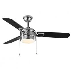 Stillmore 52 in. Integrated LED Chrome Ceiling Fan with Light Kit by Home Decorators Collection