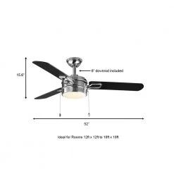 Stillmore 52 in. Integrated LED Chrome Ceiling Fan with Light Kit by Home Decorators Collection -Outlet Home Decorators Collection Store chrome home decorators collection ceiling fans with lights 59203 a0 1000