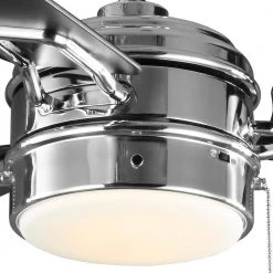 Stillmore 52 in. Integrated LED Chrome Ceiling Fan with Light Kit by Home Decorators Collection -Outlet Home Decorators Collection Store chrome home decorators collection ceiling fans with lights 59203 fa 1000