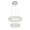 Wesley Park 150-Watt Integrated LED Chrome Pendant Hanging Light with Clear Round Acrylic Ring Shades by Home Decorators Collection -Outlet Home Decorators Collection Store chrome home decorators collection chandeliers 21222 64 1000