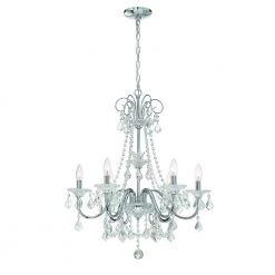 Canterbury Park 6-Light Chrome Crystal Chandelier by Home Decorators Collection