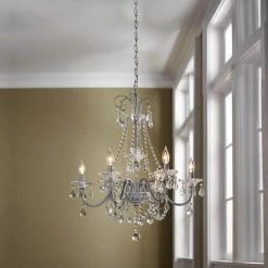 Canterbury Park 6-Light Chrome Crystal Chandelier by Home Decorators Collection -Outlet Home Decorators Collection Store chrome home decorators collection chandeliers 29360 hbu 77 1000