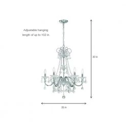 Canterbury Park 6-Light Chrome Crystal Chandelier by Home Decorators Collection -Outlet Home Decorators Collection Store chrome home decorators collection chandeliers 29360 hbu a0 1000