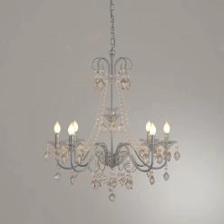 Canterbury Park 6-Light Chrome Crystal Chandelier by Home Decorators Collection -Outlet Home Decorators Collection Store chrome home decorators collection chandeliers 29360 hbu c3 1000