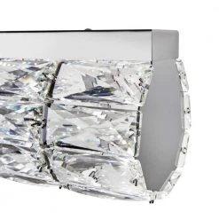 Keighley 36 in. Integrated LED Chrome Modern Linear Chandelier for Dining Room or Kitchen Island with Crystal Shade by Home Decorators Collection -Outlet Home Decorators Collection Store chrome home decorators collection chandeliers 7151 ndm 40 1000