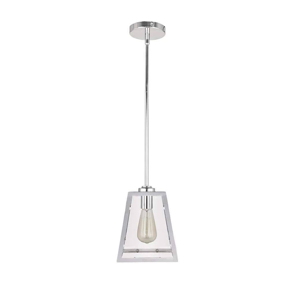Knightley 1-Light Chrome and Glass Mini Pendant by Home Decorators Collection 3 Knightley 1-Light Chrome and Glass Mini Pendant by Home Decorators Collection