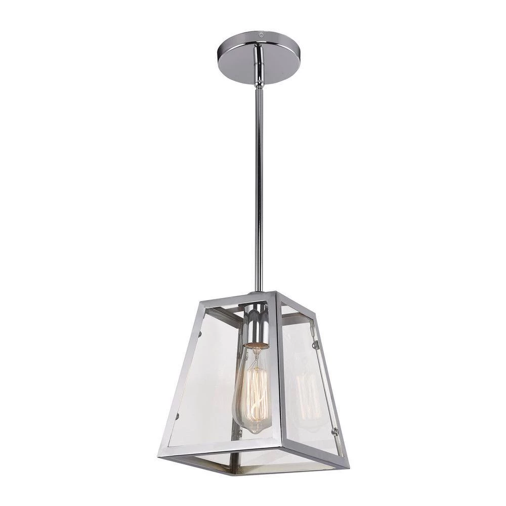 Knightley 1-Light Chrome and Glass Mini Pendant by Home Decorators Collection 8 Knightley 1-Light Chrome and Glass Mini Pendant by Home Decorators Collection - Image 6