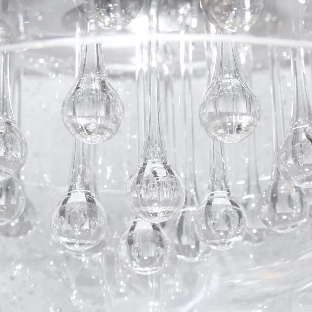 5-Light Chrome Glass Integrated LED Flush Mount with Clear Glass Beads by Home Decorators Collection 10 5-Light Chrome Glass Integrated LED Flush Mount with Clear Glass Beads by Home Decorators Collection - Image 8