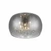 5-Light Chrome Glass Integrated LED Flush Mount with Clear Glass Beads by Home Decorators Collection -Outlet Home Decorators Collection Store chrome home decorators collection flush mount lights 17160 64 1000