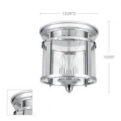 Wingate 12.25 in. 3-Light Polished Chrome Flush Mount Ceiling Light by Home Decorators Collection -Outlet Home Decorators Collection Store chrome home decorators collection flush mount lights 21094 000 40 1000