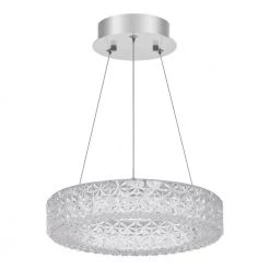 Wesley Park 11 in. Chrome LED Round Semi-Flush Mount Ceiling Light by Home Decorators Collection