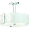 Bourland 14 in. 3-Light Polished Chrome Semi-Flush Mount Kitchen Ceiling Light with Glass Drum Shade by Home Decorators Collection -Outlet Home Decorators Collection Store chrome home decorators collection flush mount lights cp0902 64 1000