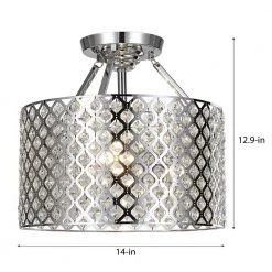 Kimberly 3-Light Crystal and Chrome Semi-Flushmount by Home Decorators Collection -Outlet Home Decorators Collection Store chrome home decorators collection flush mount lights fm201mh chr a0 1000
