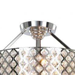 Kimberly 3-Light Crystal and Chrome Semi-Flushmount by Home Decorators Collection -Outlet Home Decorators Collection Store chrome home decorators collection flush mount lights fm201mh chr c3 1000