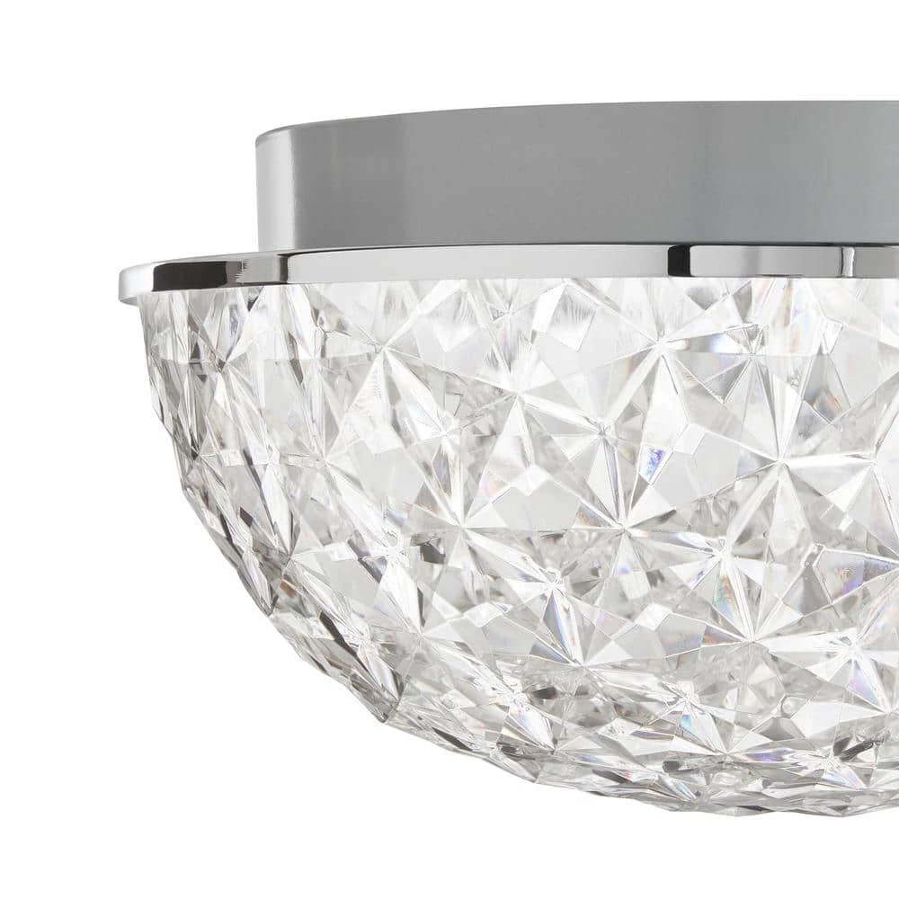 Ellis Place 12.25 in. Chrome LED Round Flush Mount, Modern Ceiling Light by Home Decorators Collection 6 Ellis Place 12.25 in. Chrome LED Round Flush Mount, Modern Ceiling Light by Home Decorators Collection - Image 4