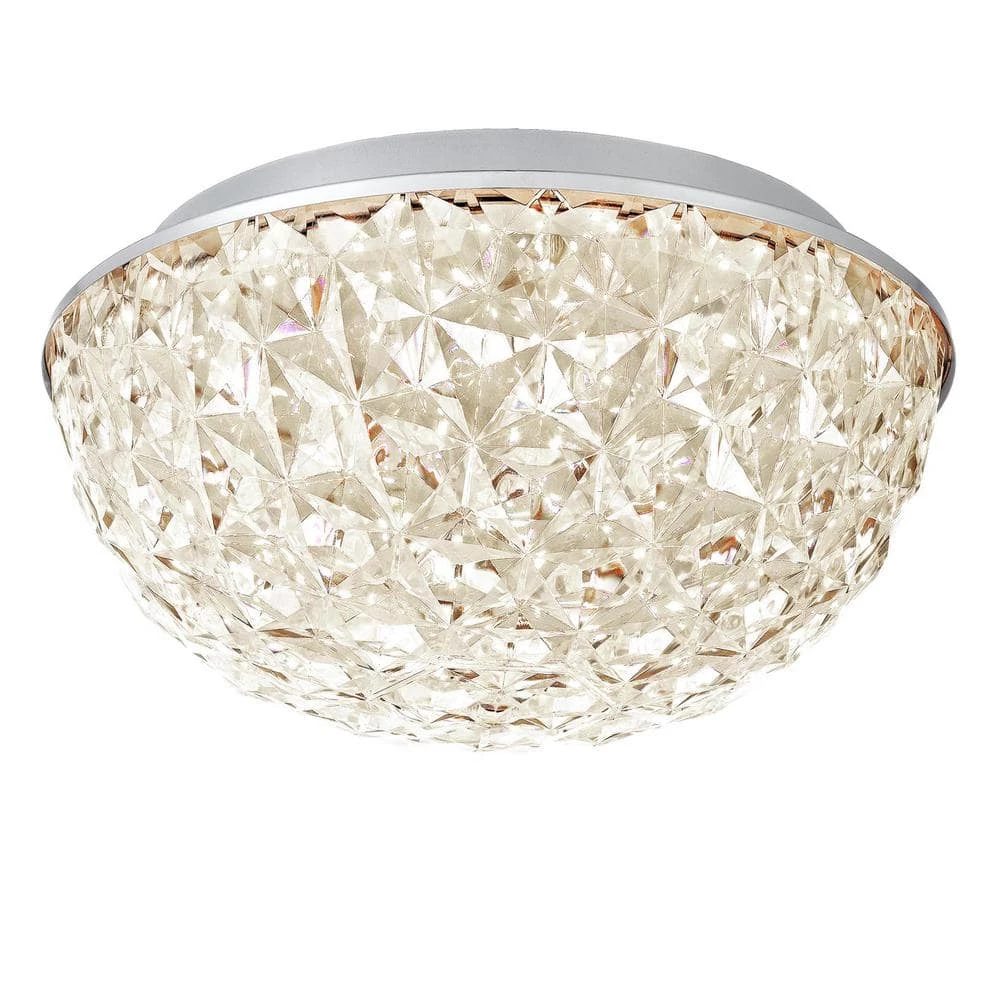 Ellis Place 12.25 in. Chrome LED Round Flush Mount, Modern Ceiling Light by Home Decorators Collection 10 Ellis Place 12.25 in. Chrome LED Round Flush Mount, Modern Ceiling Light by Home Decorators Collection - Image 8