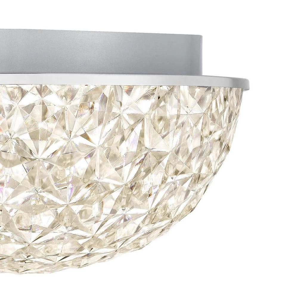 Ellis Place 12.25 in. Chrome LED Round Flush Mount, Modern Ceiling Light by Home Decorators Collection 11 Ellis Place 12.25 in. Chrome LED Round Flush Mount, Modern Ceiling Light by Home Decorators Collection - Image 9
