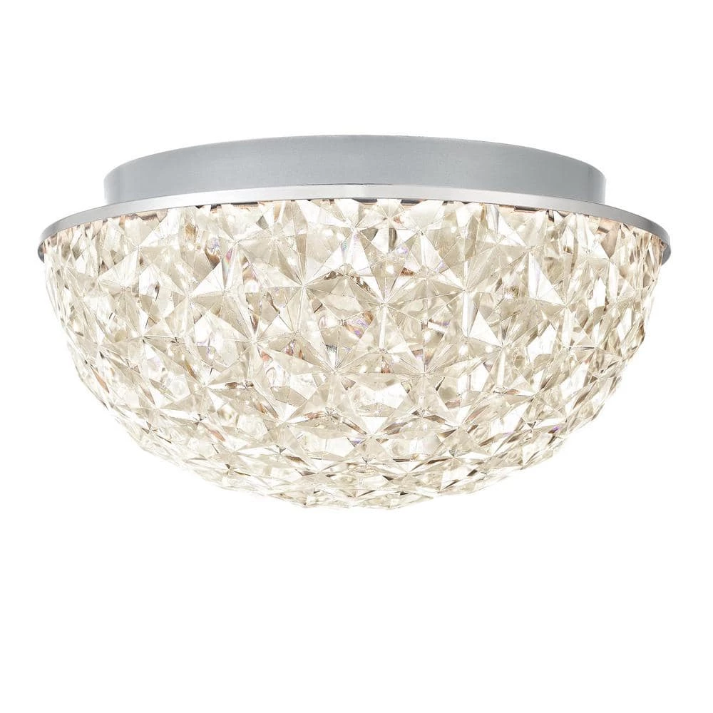 Ellis Place 12.25 in. Chrome LED Round Flush Mount, Modern Ceiling Light by Home Decorators Collection 9 Ellis Place 12.25 in. Chrome LED Round Flush Mount, Modern Ceiling Light by Home Decorators Collection - Image 7